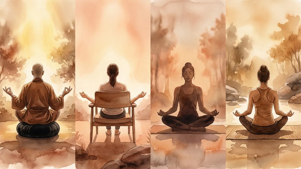 瞑想の種類を徹底比較|坐禅・マインドフルネス・ヴィパッサナー・TM瞑想
